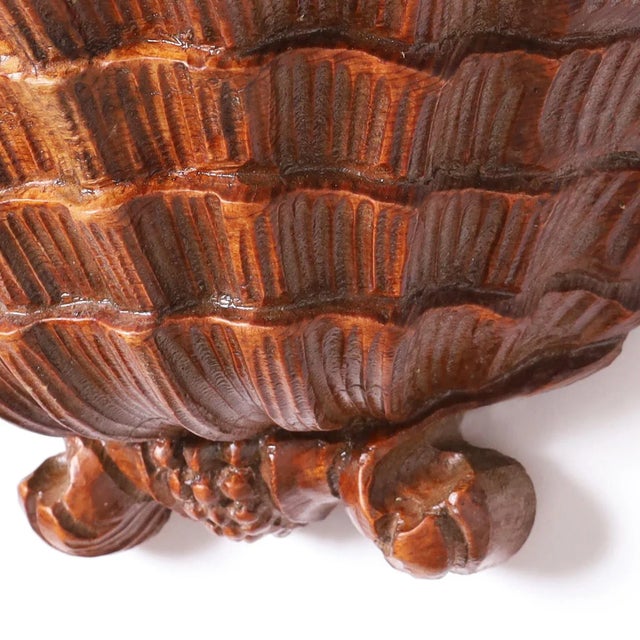 Pair of Carved Mahogany Lyre Form Wall Sconces For Sale - Image 10 of 11