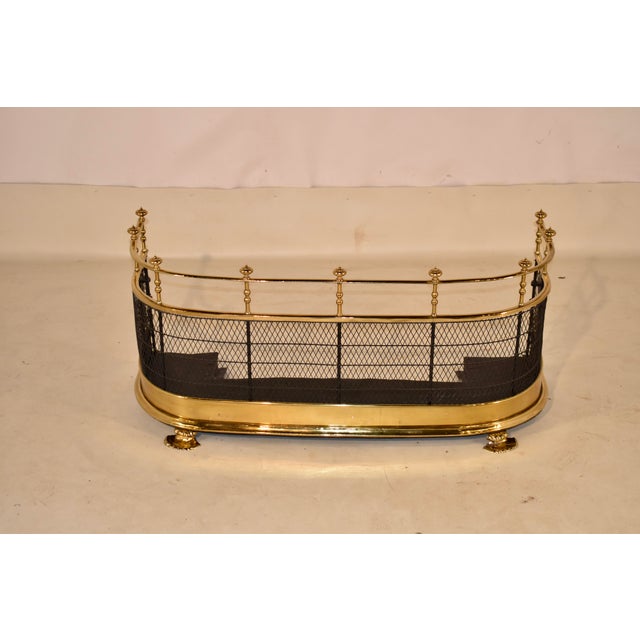 Metal 19th Century English Brass Fire Fender For Sale - Image 7 of 7