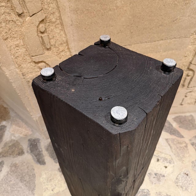 Pair of Primitive Wood Benches Vdg26 Takisugi For Sale In San Diego - Image 6 of 7