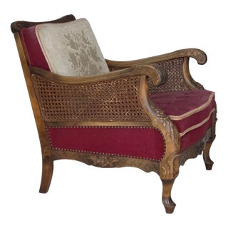 Danish Armchair in Velour and Ash, 1930s For Sale