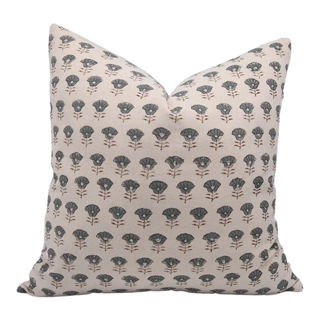 Fabdivine Decorative Block Print Cushion Cover 22x22 Inch Duck Canvas-Kohinoor For Sale