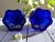 Late 19th Century Late 19th Century Pair Cobalt Blue Coolidge Drape Oil Lamps-Converted Electric-Victorian Table For Sale - Image 5 of 10