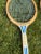 Spalding Pair of Colorful Vintage Wooden Tennis Rackets For Sale - Image 4 of 12
