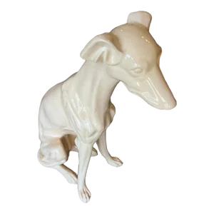 Mid Century Modern Ceramic Greyhound Dog Statue