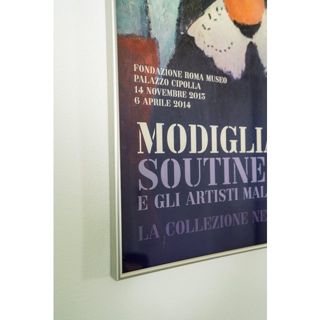 Vintage Framed Modigliani Exhibition Poster, Italian Museum Print For Sale - Image 4 of 5