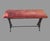Antique Cast Iron Upholstered Bench Red Velvet Seat Victorian Gothic Hall Bench For Sale - Image 9 of 10