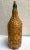 Demijohn Rattan Wrapped Green Wine Bottle Original Tag, Vintage 1951 For Sale - Image 6 of 11
