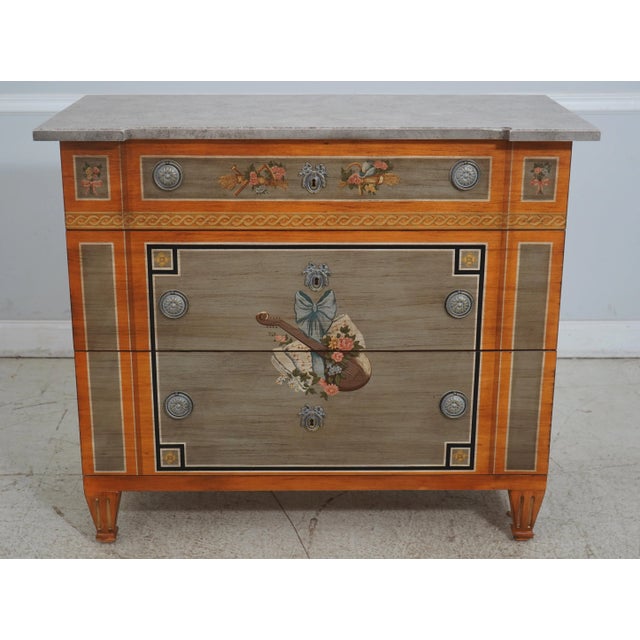Age: Approx: 20 Years Old Details: Inheritance Collection Faux Marble Paint Decorated Top Stunning Paint Decorated Finish...