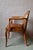Brown Art Deco Bridge Chair in Beech and Cognac Leather, 1920s For Sale - Image 8 of 14