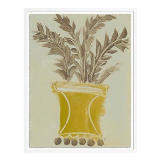 Laie Botanical Vase Study I by Haley Mathewes in White Frame, Medium Art Print For Sale