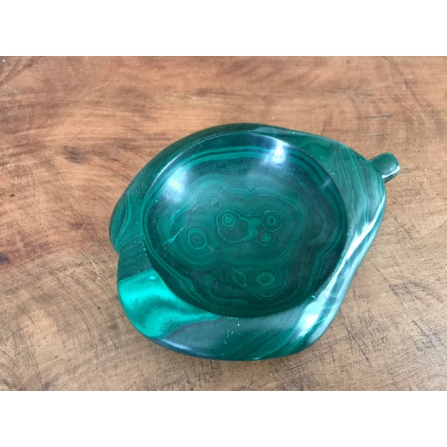 1970s Vintage Abundance Pear Shaped Malachite Catchall For Sale - Image 5 of 5