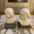 Stone Set of 2 White Italian Marble Sculptures of Children Bust For Sale - Image 7 of 7