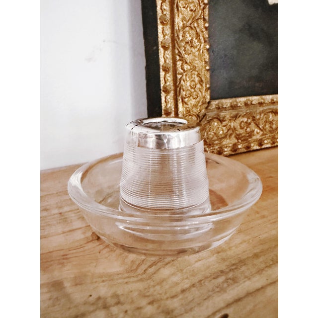 1900 - 1909 1906 English Sterling Silver and Glass Match Striker For Sale - Image 5 of 6