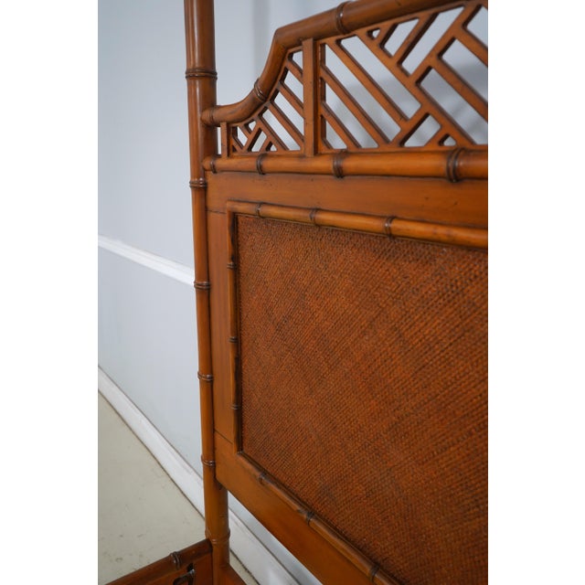 Lexington King Size Faux Bamboo Canopy Bed For Sale - Image 14 of 18