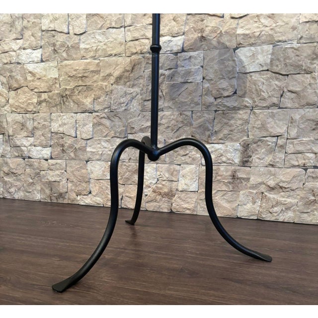 Metal New French Cast Iron Black Bistro Table With Iron Top For Sale - Image 7 of 8