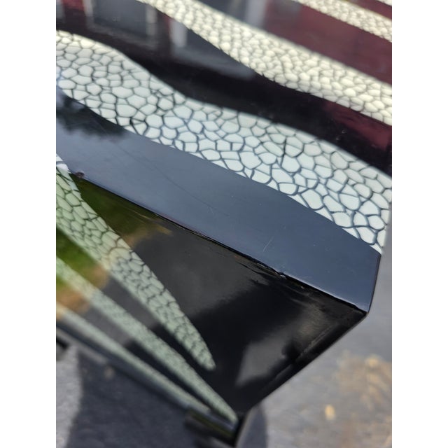 1990s Postmodeen Zebra Print 2 Door Cabinet Buffet Sideboard Console For Sale - Image 10 of 12