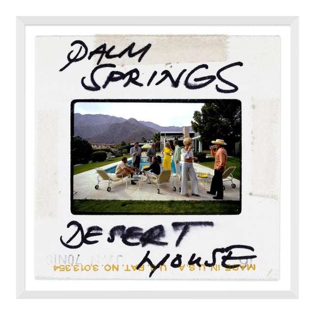 Getty Images, "Desert House Party - Slide", Slim Aarons, January 1, 1970 Framed Art Print For Sale