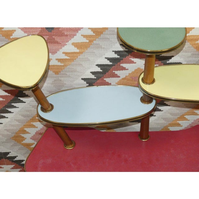 ORIGINAL super large stylish flower bench flower stool , etagere 50s 60s, especially stylish form with 7 levels, stable!...