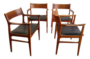 Danish Chairs by Aksel Bender Madsen, 1950s, Set of 4