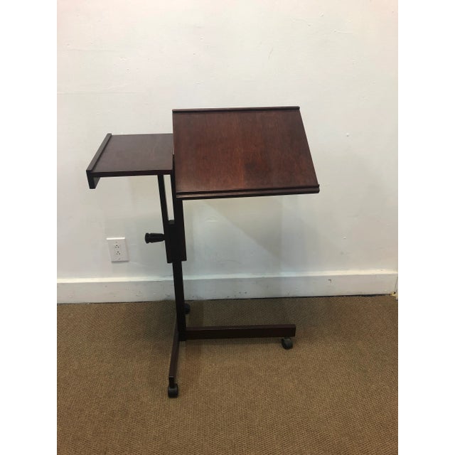 1970s Danish Rosewood Rolling Tray Table For Sale - Image 5 of 11
