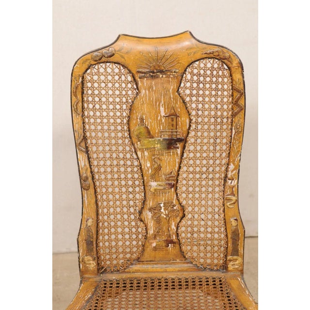 Tan 18th Century Vintage Italian Side Chairs - a Pair For Sale - Image 8 of 13