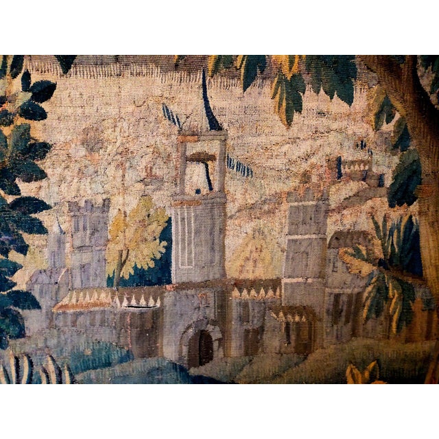 Antique Aubusson Tapestry in Wool, 1700s For Sale - Image 11 of 14