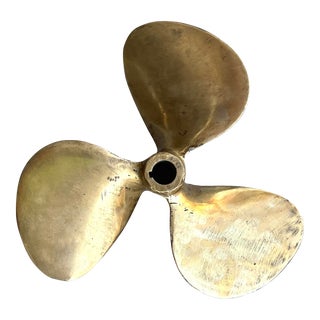 Vintage Boho Solid Brass Propeller For Sale