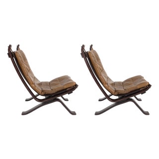 Focus Sling Lounge Chairs from Bramin Møbler, 1970s, Set of 2 For Sale