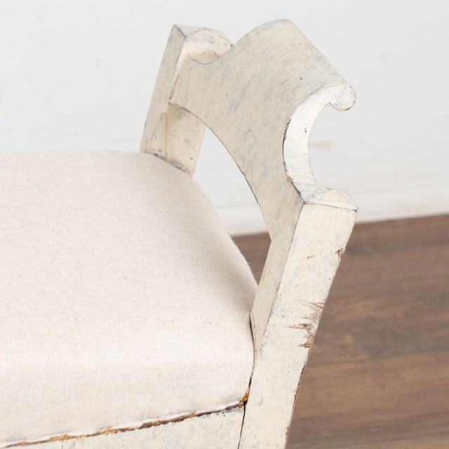 Pair, Early 20th Century Swedish White Gustavian Tabouret Stools For Sale - Image 9 of 14