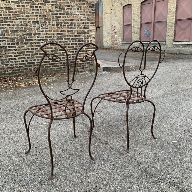 John Risley Style Face Chairs a Pair Chairish