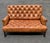 Ralph Lauren Tufted Leather Settee For Sale - Image 9 of 11