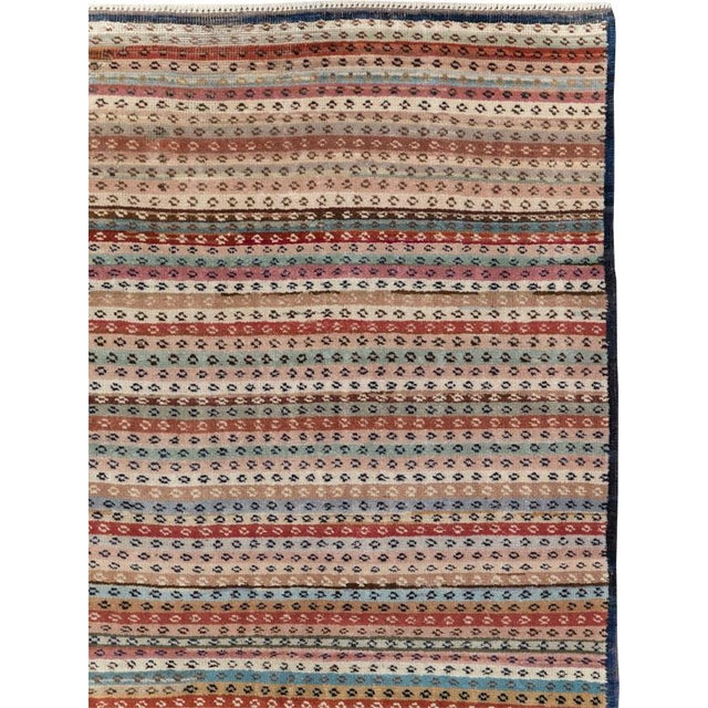 Mid-Century Modern Galerie Shabab Collection Mid-20th Century Turkish Anatolian Wide Gallery Runner For Sale - Image 3 of 10