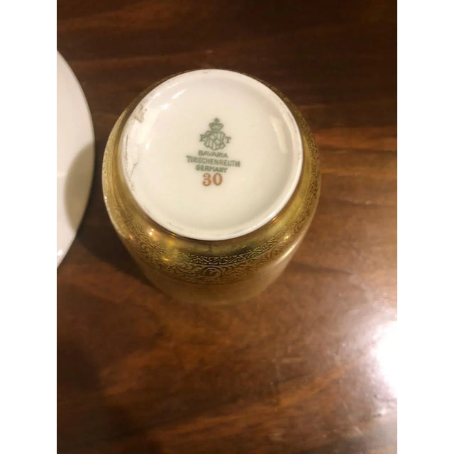Bavarian Golden Cup & Porcelain Saucer, Germany, 1960s, Set of 2 For Sale - Image 6 of 10
