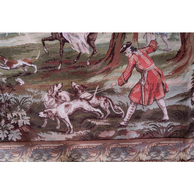 1950s, Mid-Century German Tapestry Wall Hanging 6.11' X 5.1' For Sale - Image 15 of 17