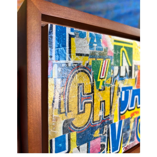 Paint Cecil Touchon Collage on Panel Titled: PDP 1311 By Cecil Touchon 2023 For Sale - Image 7 of 7