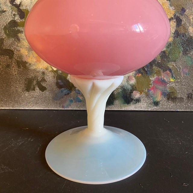 Mid-Century Modern Large Italian Bohemian Pink Opaline Vase, 1960s For Sale - Image 3 of 7