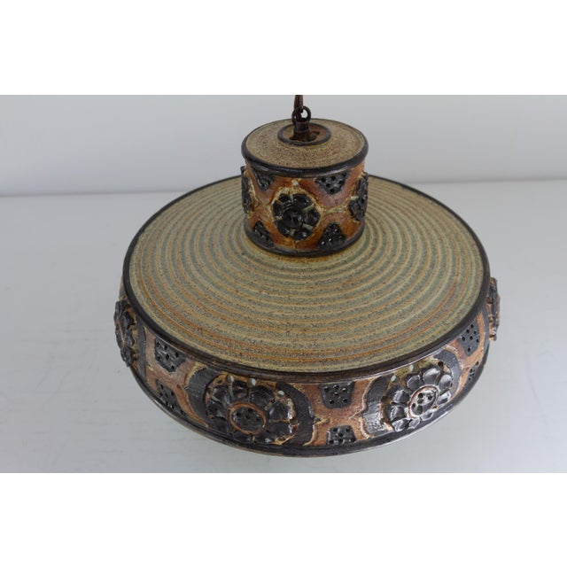 Danish Stoneware Pendant Lamp by Jette Hellerøe, 1960s For Sale - Image 15 of 18