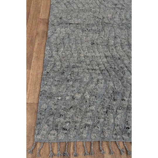 Grey Wool Shag Soft Hand Knotted Moroccan Boho Rug, Berber Beni Ourain Rug 6x9 Ft. For Sale - Image 6 of 9