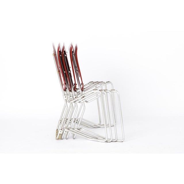 Wood Aluflex Stacking Chairs by Armin Wirth, Germany, 1951, Set of 4 For Sale - Image 7 of 12