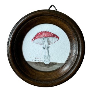 2023 Mary Maguire Original Print of a House Mushroom, Framed For Sale