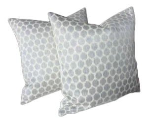 Jane Churchill for Cowtan & Tout Patino Silver Pillows - a Pair