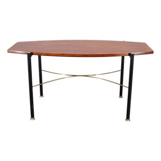 Vintage Italian Coffee Table with Teak Veneer, 1970s For Sale