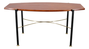Vintage Italian Coffee Table with Teak Veneer, 1970s