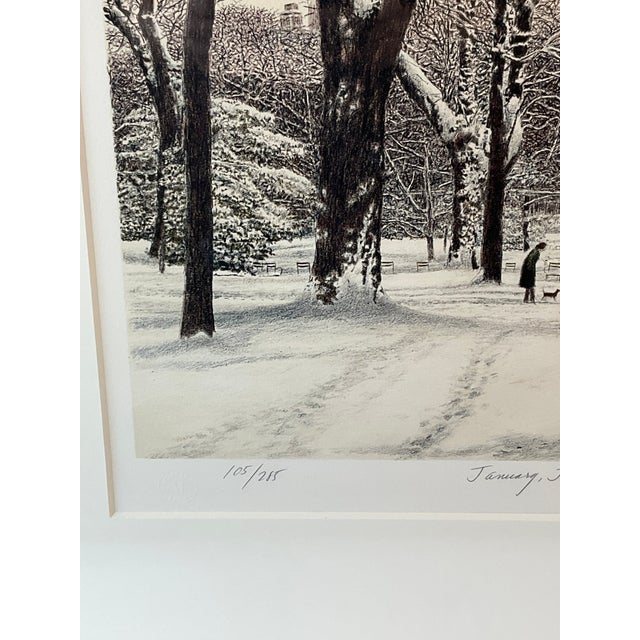1980s Harold Altman Signed Limited Edition Etching “January, Jardin Du Luxembourg” For Sale - Image 4 of 9