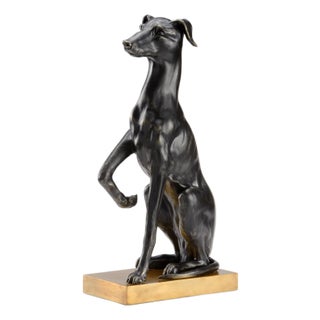 Greyhound Sculpture - Black For Sale