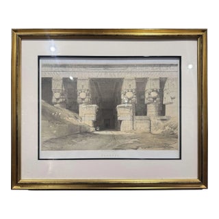 Mid 19th Century English Classical "Dendura" Engraving in Gilt Frame With Glass For Sale