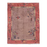 Antique Circa 1920's Taupy-Gray Chinese Art Deco Hand Knotted Rug 8ft 10in X 11ft 2in For Sale