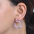 Pink 6.72 cts Natural pink sapphire & 1.08 cts diamond earrings in 18k gold For Sale - Image 8 of 18