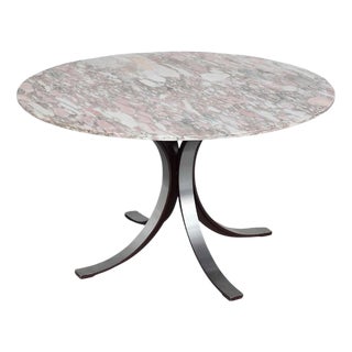Mid-Century Round Model T69 Dining Table in Marble from Tecno, 1960s For Sale
