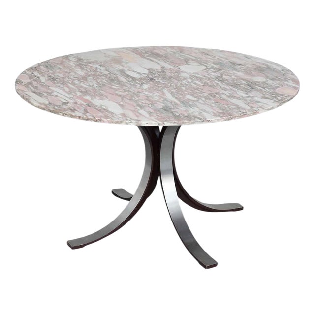 Mid-Century Round Model T69 Dining Table in Marble from Tecno, 1960s For Sale